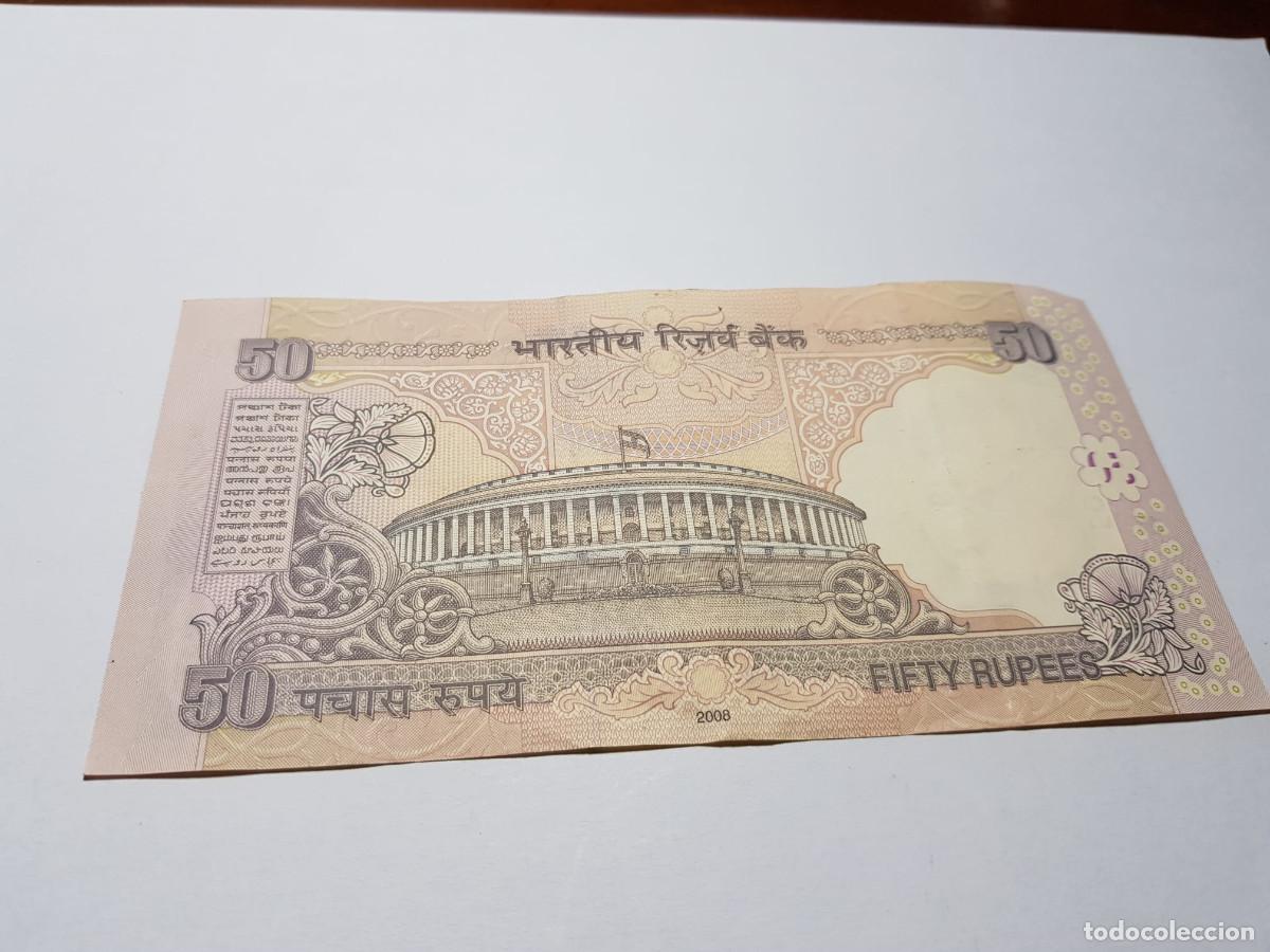 Billetes extranjeros: INDIA-50 RUPIAS-2008 - Foto 2