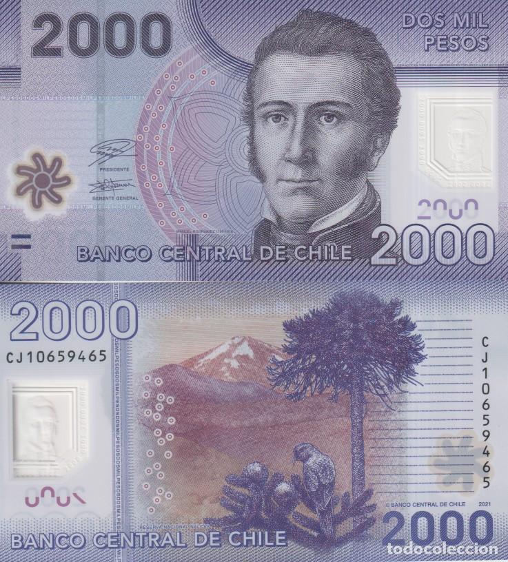 Billetes extranjeros: Chile 2000 pesos del 2021 Pick 162 SC/UNC - Foto 1