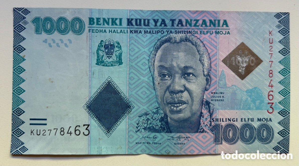 Billetes extranjeros: Billete TANZANIA 1000 Shilingi n/d