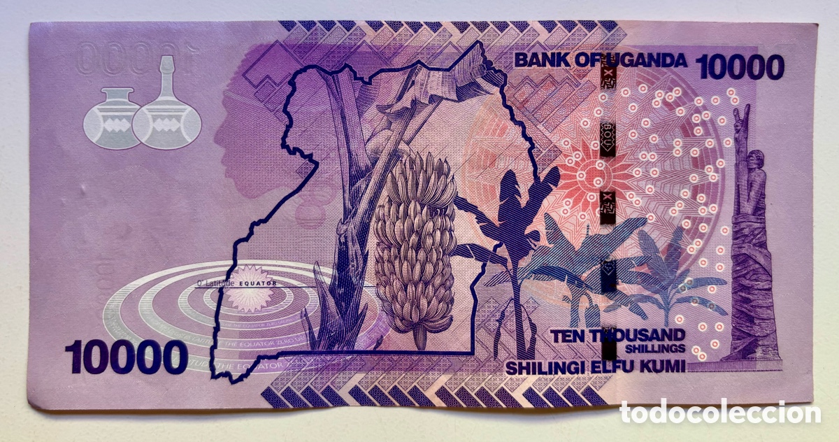 Billetes extranjeros: Billete UGANDA 10000 Chelines 2015. Shilingi - Foto 2