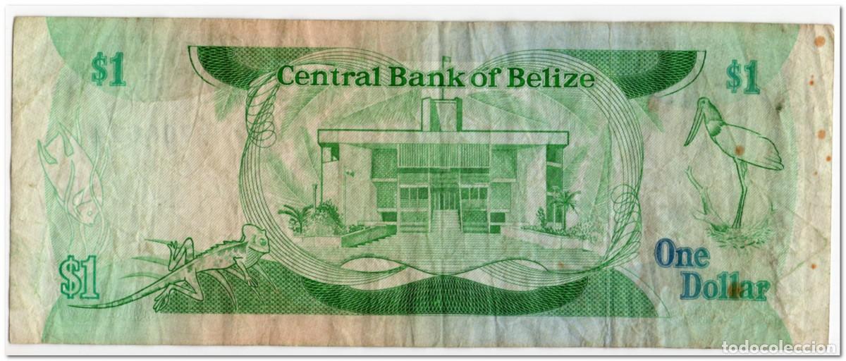 Billetes extranjeros: BELIZE,1 DOLLAR,1983,P.43,FINE - Foto 2