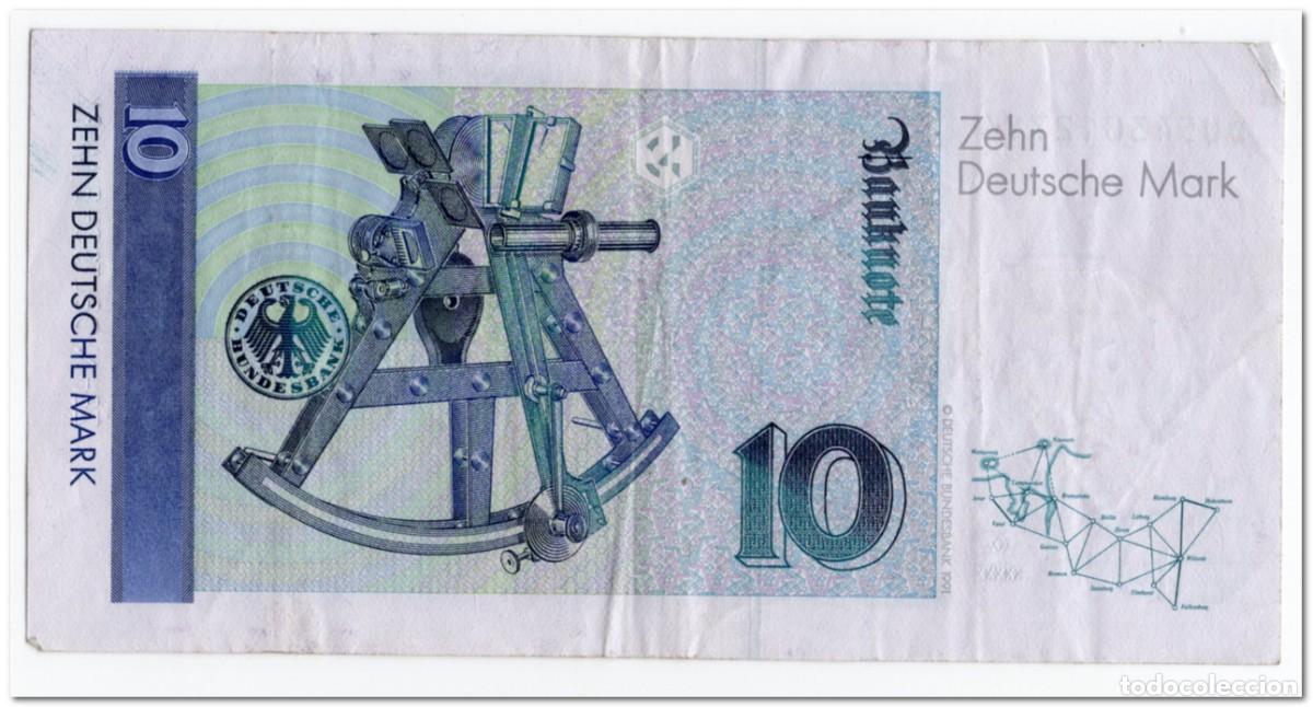 Billetes extranjeros: GERMANY,10 MARK,1993,P.38c,VF - Foto 2