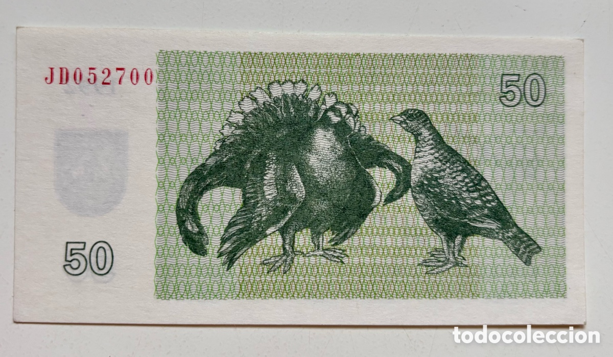 Billetes extranjeros: Billete LITUANIA 50 Talonas 1992 SC - Foto 1