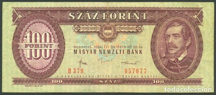 Notas Internacionais: HUNGRIA. 100 forint 10.01. 1989. Pick 171h.
