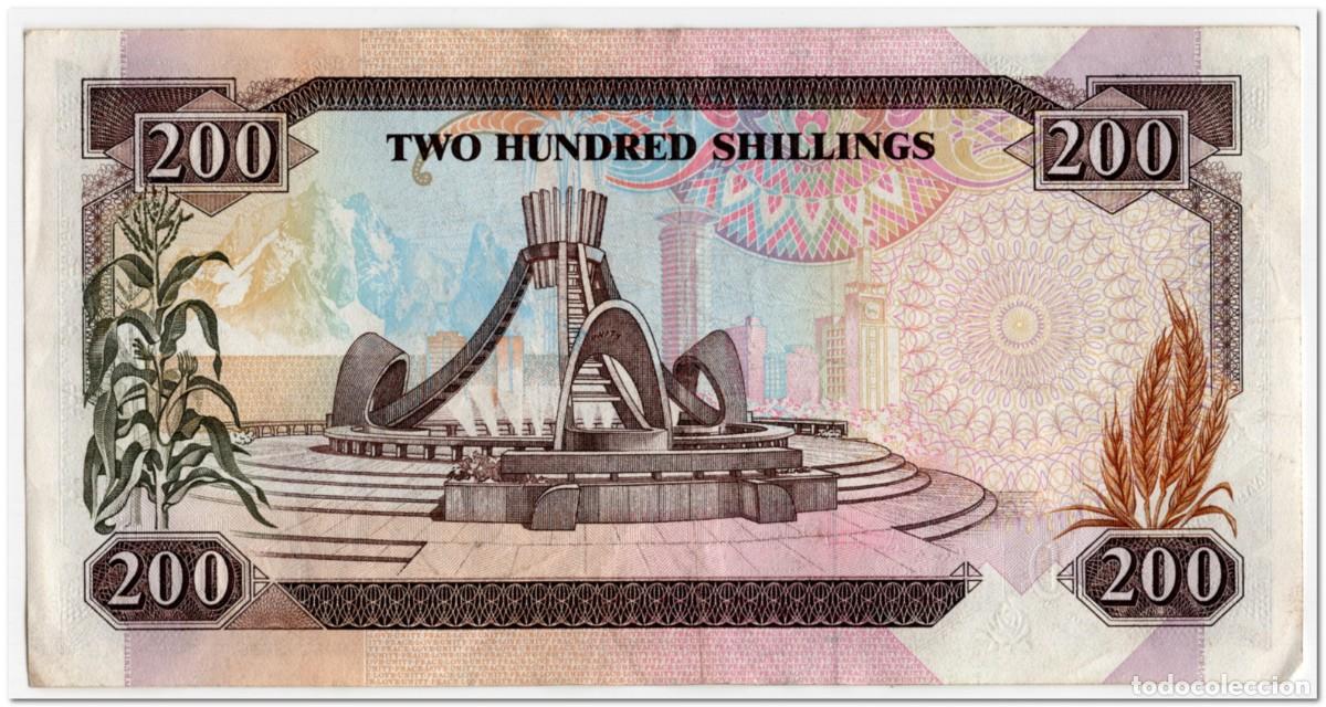 Billetes extranjeros: KENYA,200 SHILINGI,1989,P.29a,VF+ - Foto 2