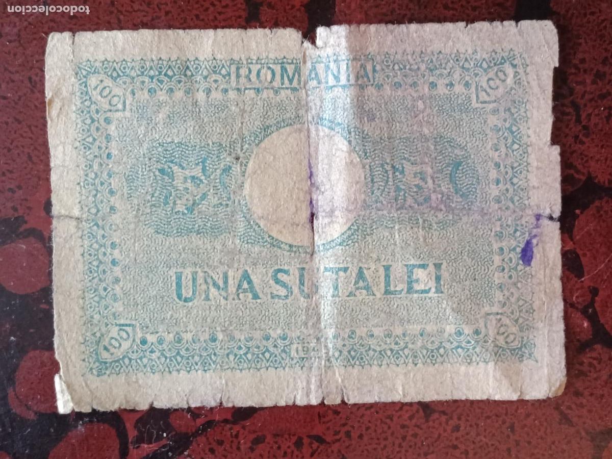 Billetes extranjeros: Ruman&iacute;a, 100 Lei, 1945 - Foto 2