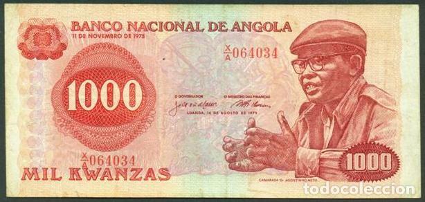 Notas Internacionais: ANGOLA. 1000 kwanzas 1979. Pick 117.