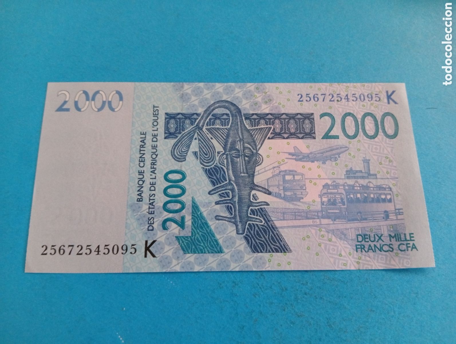 Billetes extranjeros: 2000 francos &Aacute;frica Oeste 2003. Senegal