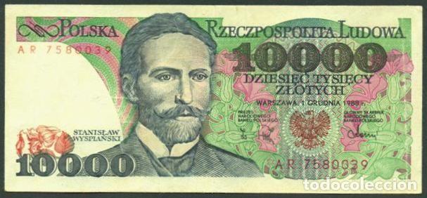 International Banknotes: POLONIA. 10000 zlotych 1988. Pick 151b.