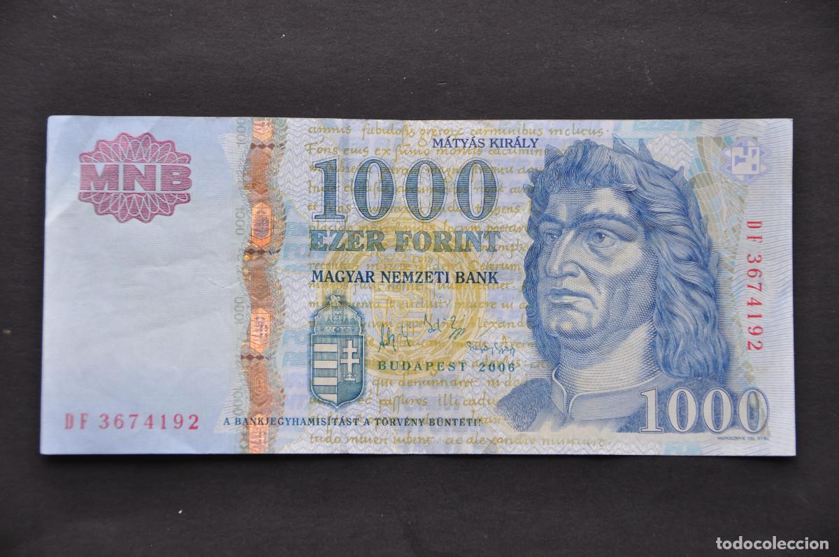 Billetes extranjeros: HUNGRIA - 1000 FORINT 2006 - Foto 1