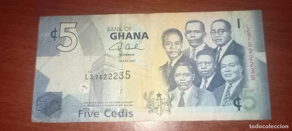 Billetes extranjeros: GHANA 5 CEDIS 2007 P38 F #5 - Foto 1