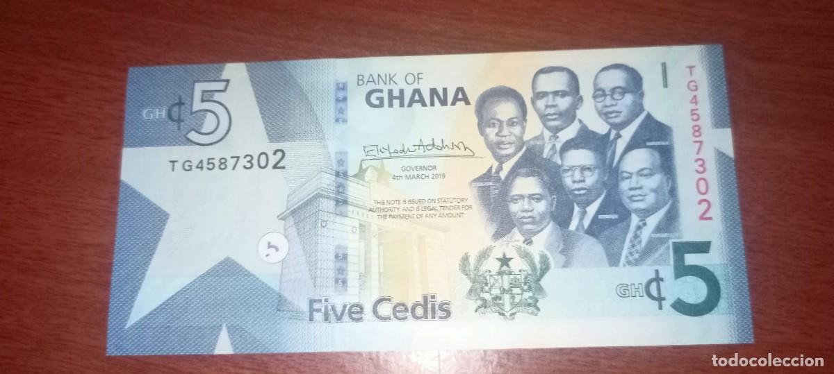Billetes extranjeros: GHANA 5 CEDIS 2019 P46 UNC #6 - Foto 1