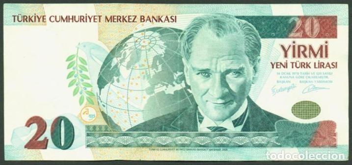 Banconote internazionali: TURQUIA. 20 liras nuevas 2005. Pick 219. Serie H.