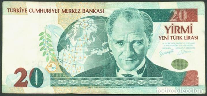 Banconote internazionali: TURQUIA. 20 liras nuevas 2005. Pick 219. Serie H.