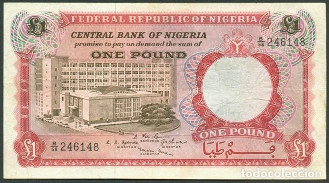 Notas Internacionais: NIGERIA. 1 pound (1967). Pick 8.