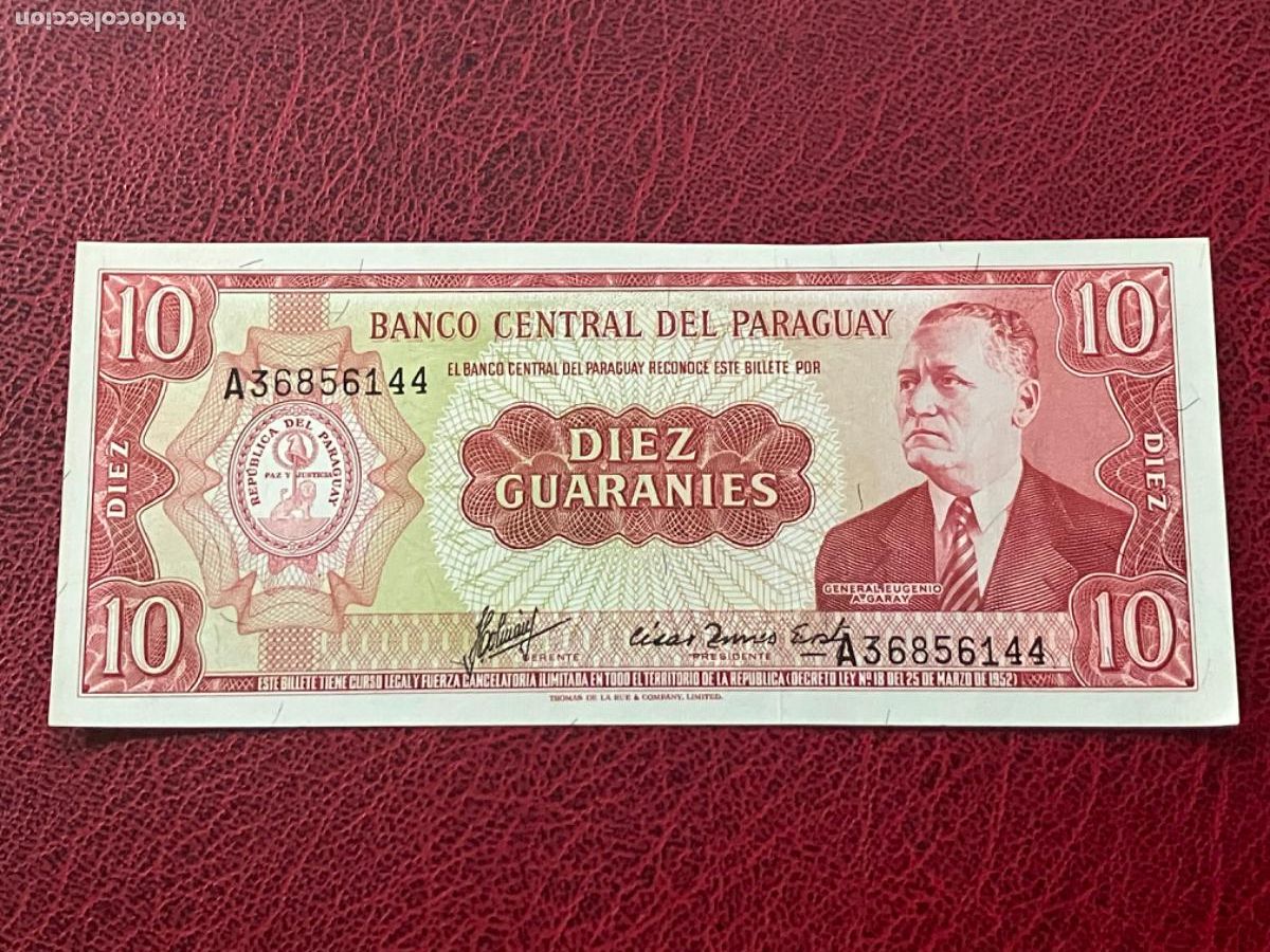 Billetes extranjeros: Paraguay - Billete 10 guaranies - sin circular