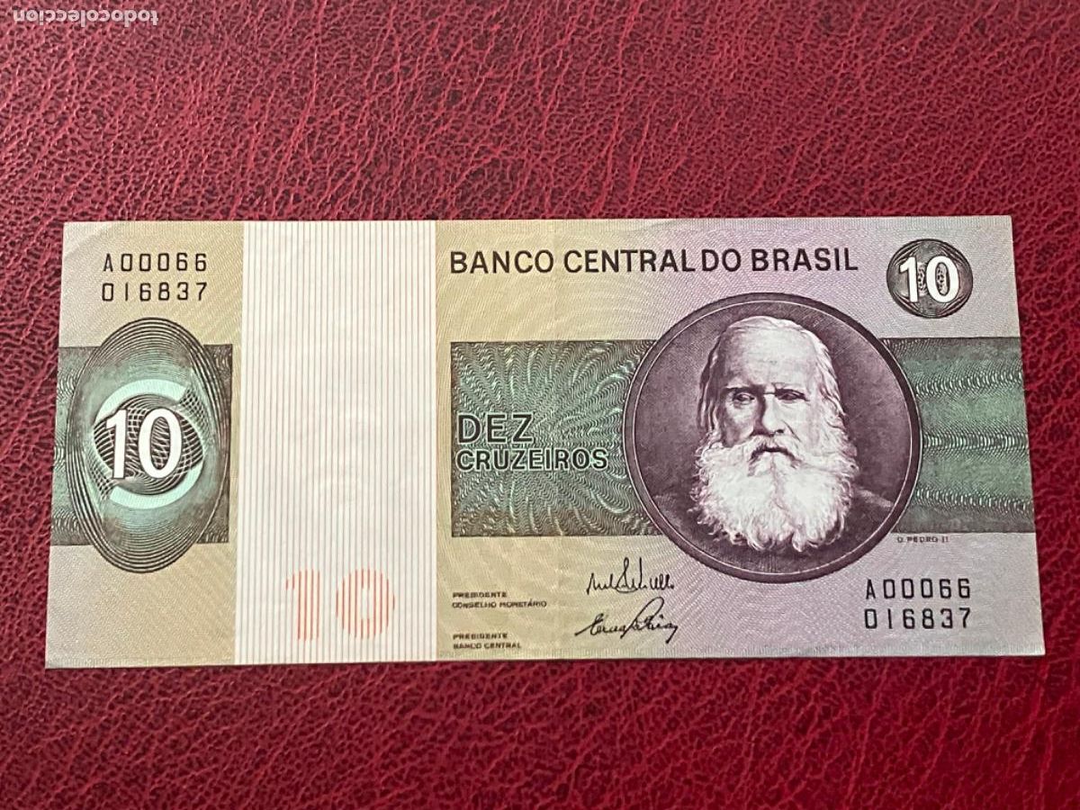 Billetes extranjeros: Brasil - Billete 10 cruzeiros