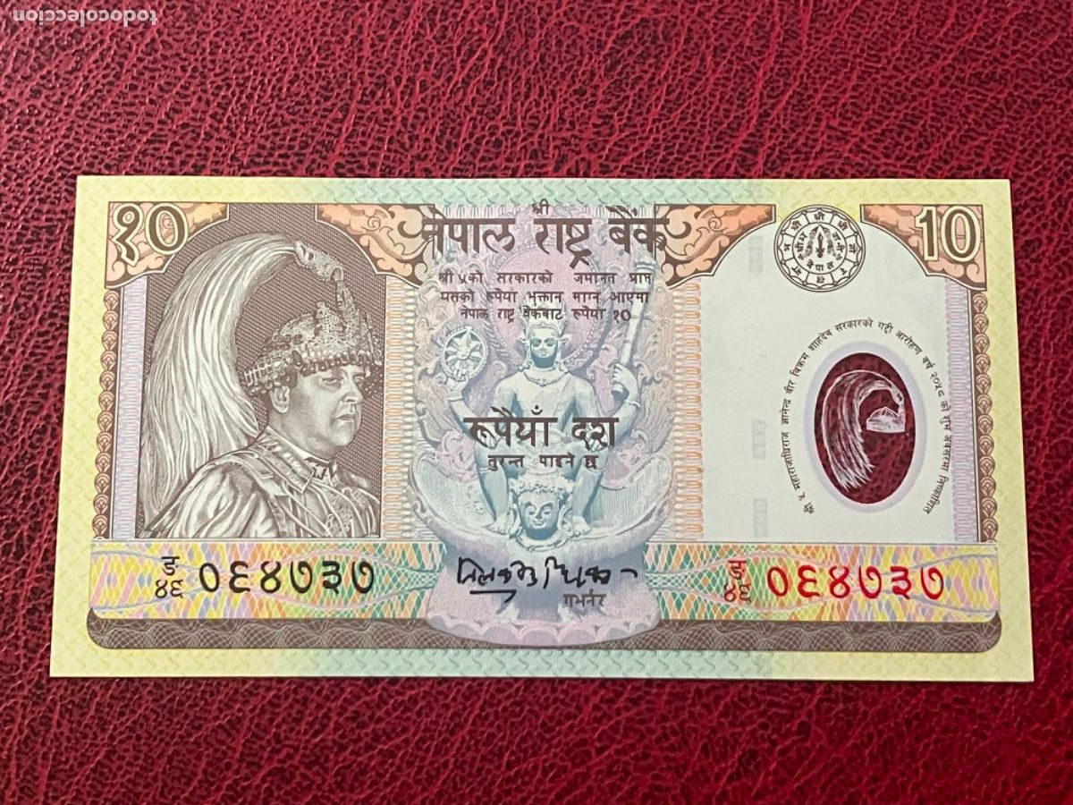 Billetes extranjeros: Nepal - Billete 10 rupees 1993