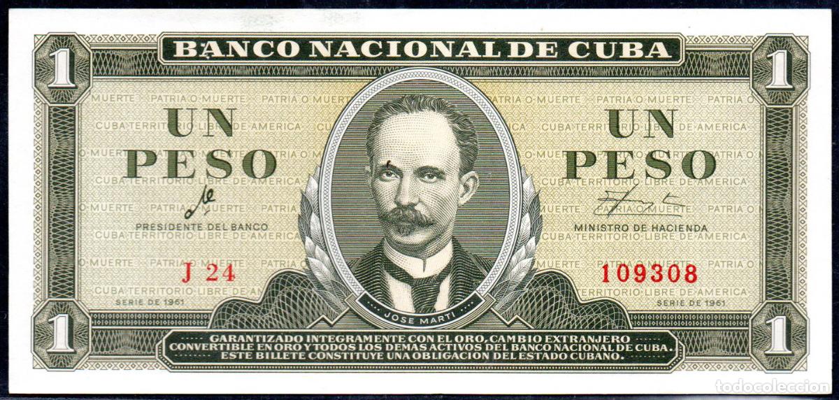 Billetes extranjeros: CUBA 1 Peso 1961 - FIRMA del CHE - Aprox. Sin Circular