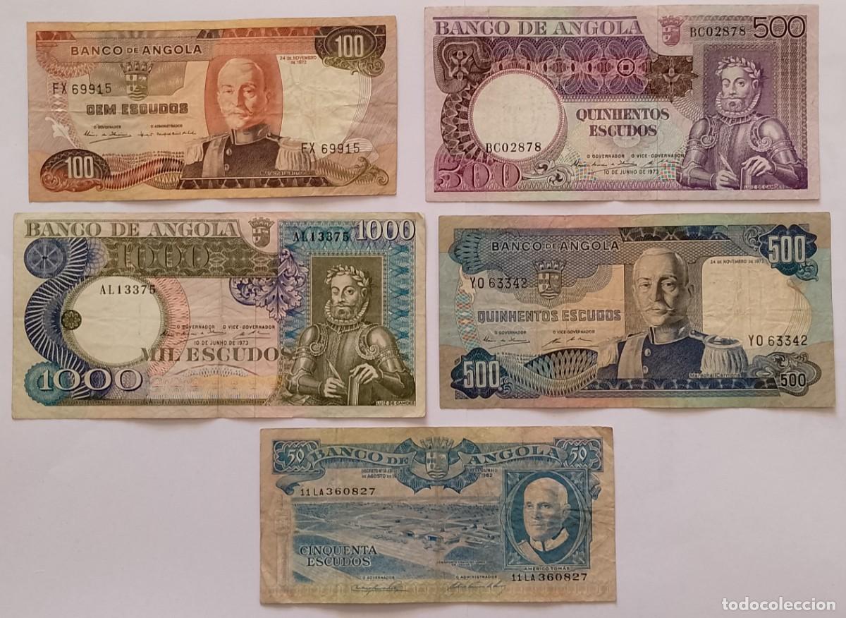Billetes extranjeros: LOTE DE 5 BILLETES DE ANGOLA - Foto 1