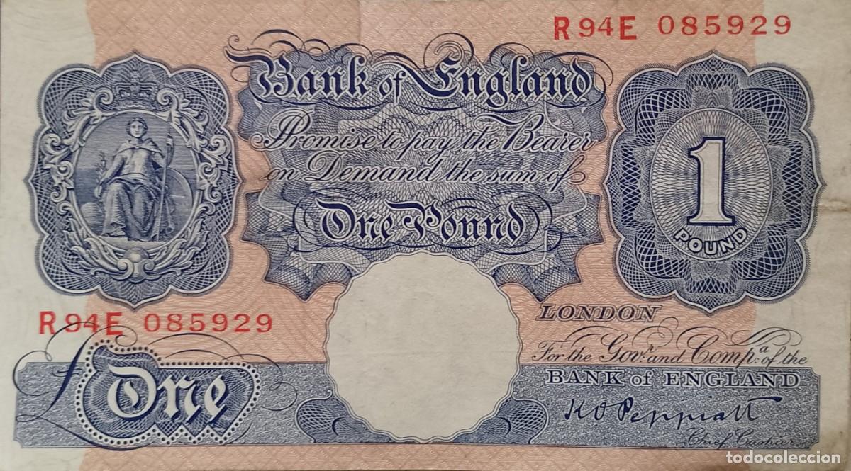 Billetes extranjeros: BILLETE DE 1 POUND INGLATERRA MBC - Foto 1