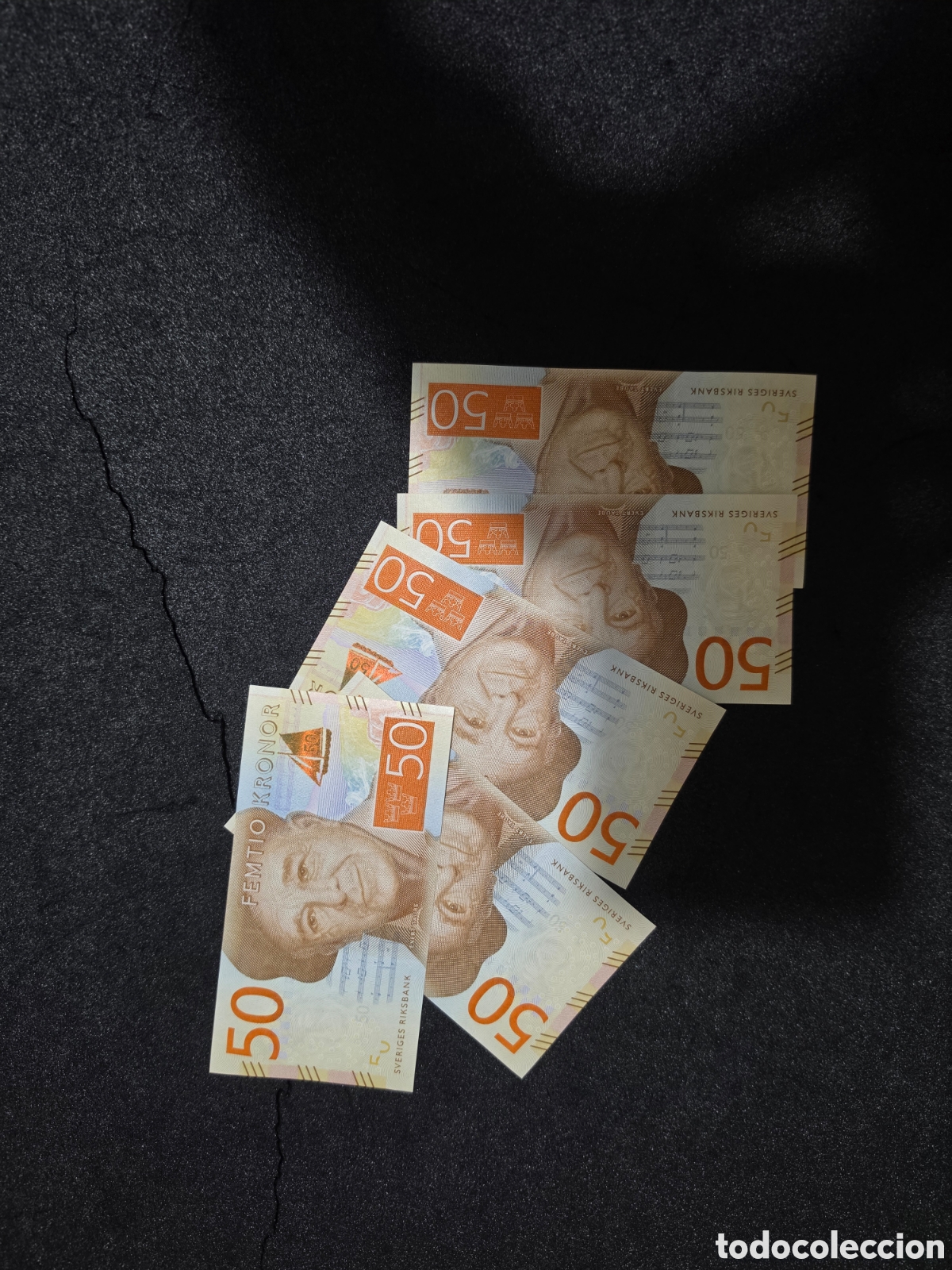 Billetes extranjeros: UNC 50kr Sweden 5pcs in numerical order - Foto 1