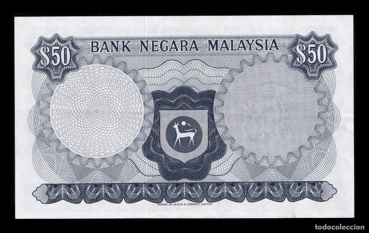 Billetes extranjeros: Malasia 50 Ringgit Abdul Rahman (1976-1981) Pick 16 Ebc Xf - Foto 2