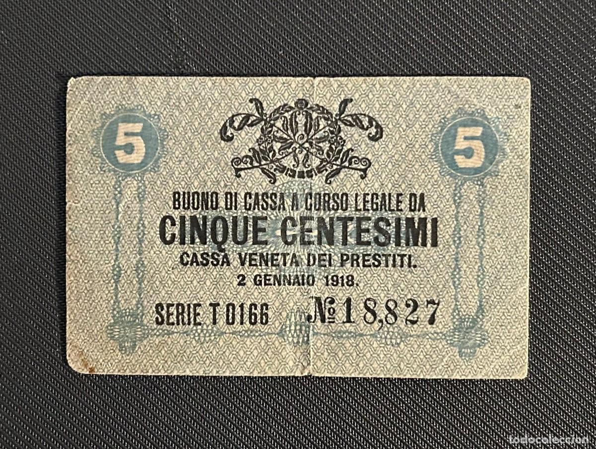 Billetes extranjeros: 5 CENTESIMI 1918 ITALIA. P# M1 - Foto 1