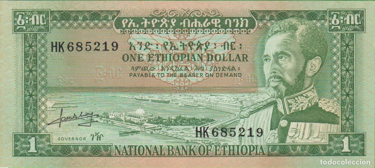 Notas Internacionais: BILLETES - ETHIOPIA - 1 DOLLAR (1966) - PICK-25 (SC)