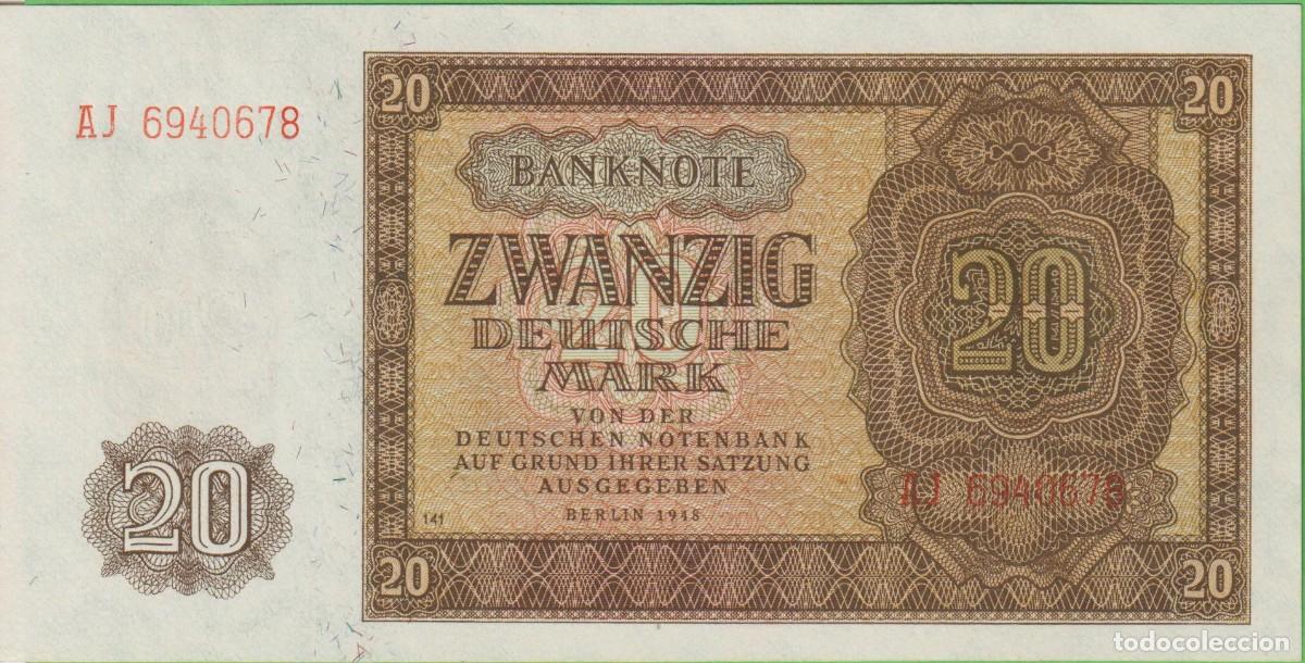 International Banknotes: BILLETES - GERMANY-ALEMANIA - 20 DEUTSCHE MARK 1948 - SERIE AJ - PICK-13B (SC)