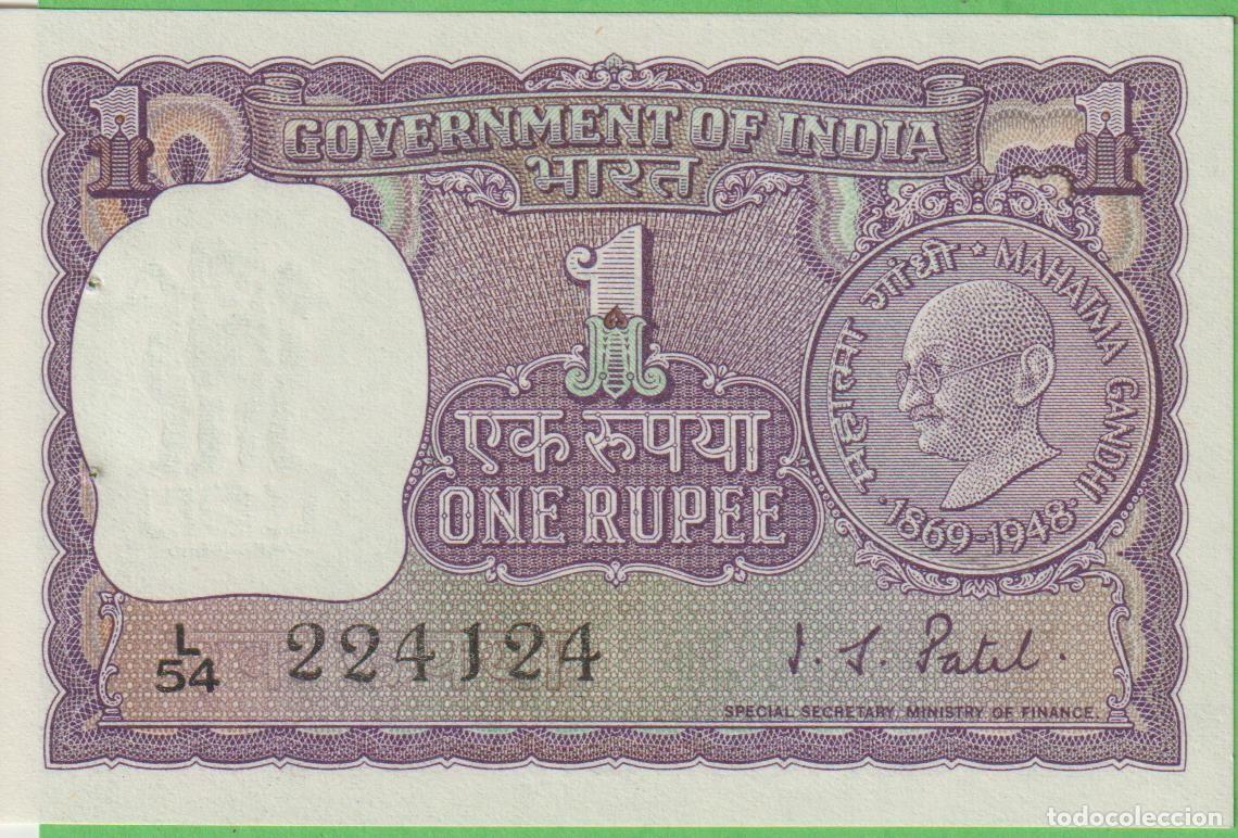 International Banknotes: BILLETES - INDIA - 1 RUPIA (1969-70) - SERIE L/54 - PICK-66 (SC)