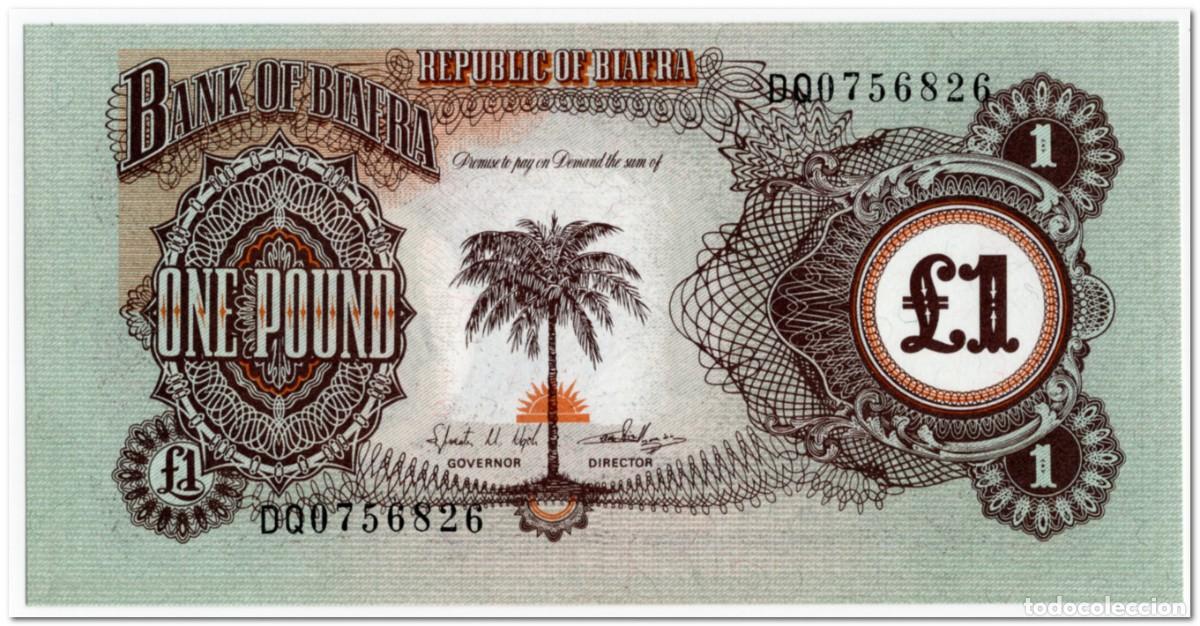 Billetes extranjeros: BIAFRA,1 POUND,1968-69,P.5,UNC