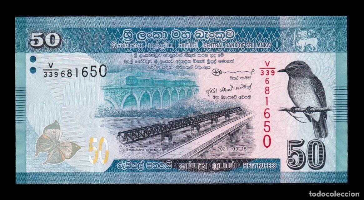 Billetes extranjeros: Sri Lanka 50 Rupias 2021 Pick 124h Sc Unc
