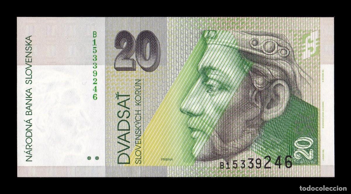 Billetes extranjeros: Eslovaquia 20 Korun Pribina 1993 Pick 20a Sc Unc