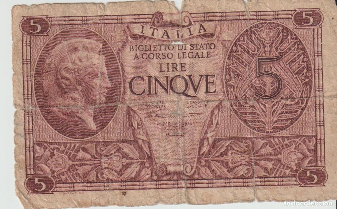 International Banknotes: BILLETE 5 LIRAS ITALIA