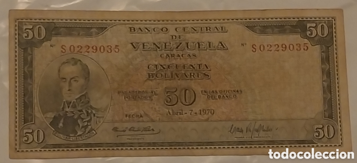 Billetes extranjeros: Billete 50 Venezuela 1970 original %%%%%