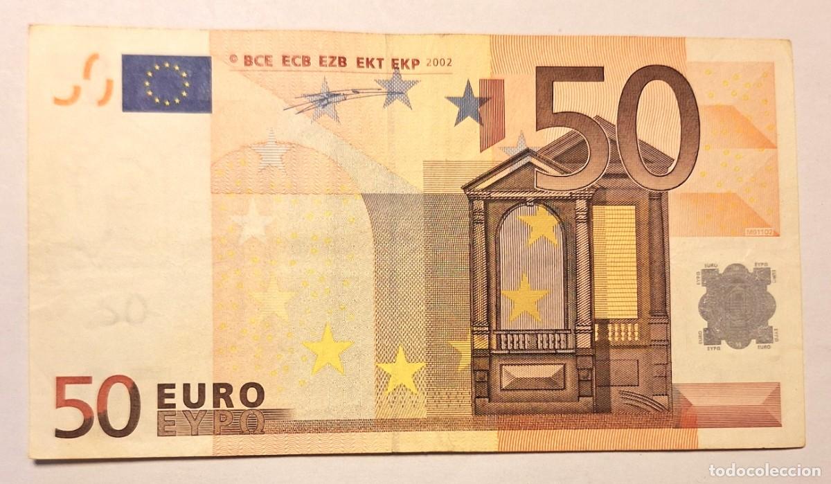 Billetes extranjeros: ESPA&Ntilde;A - BILLETE DE 50 EUROS ANTIGUO DEL A&Ntilde;O 2002 - FIRMA DUISENBERG - MUY BUEN ESTADO