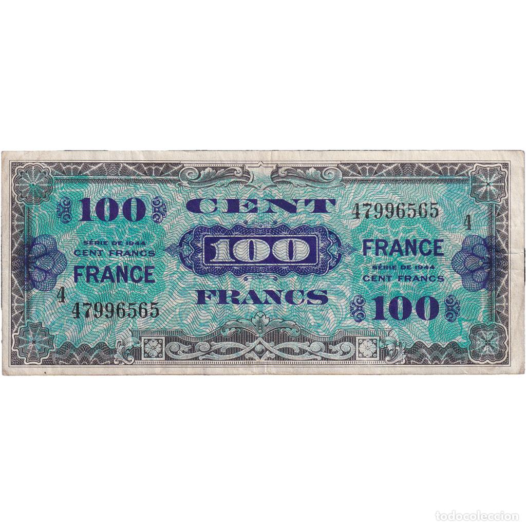 Billetes extranjeros: [#149002] Francia, 100 Francs, Flag/France, 1945, 47996565, BC+, Fayette:VF25.4