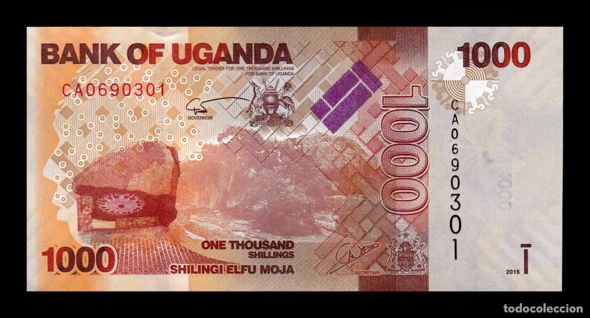 Billetes extranjeros: Uganda 1000 Shillings 2015 Pick 49d Sc Unc