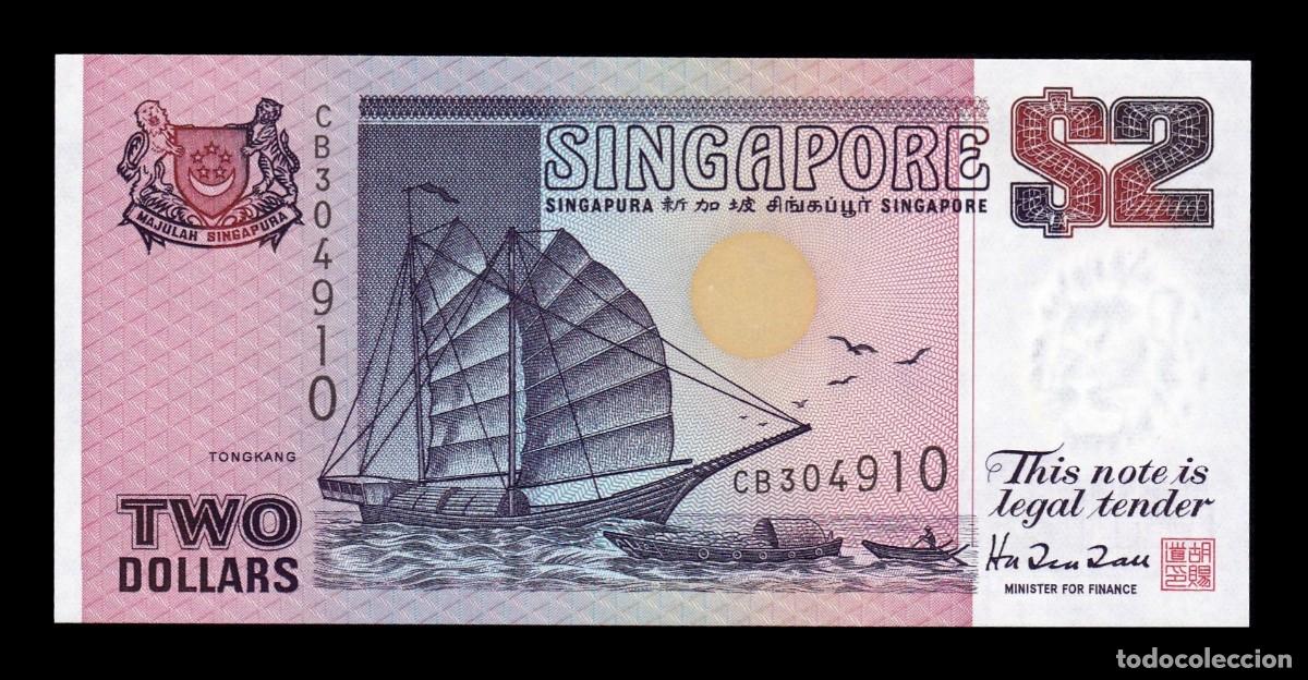 Billetes extranjeros: Singapur 2 D&oacute;lares 1992 Pick 28 Sc Unc