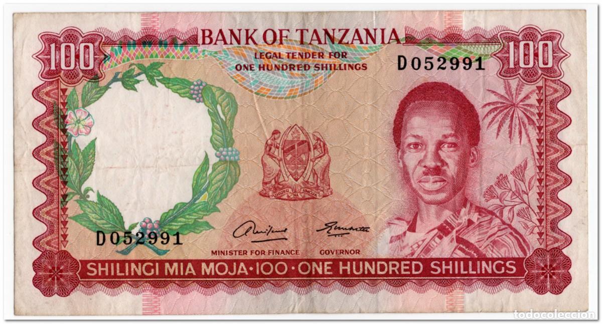 Billetes extranjeros: TANZANIA,100 SHILLINGS,1966,P.5a,VF