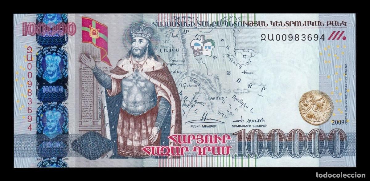 Billetes extranjeros: Armenia 100000 Dram 2009 Pick 54 Sc Unc