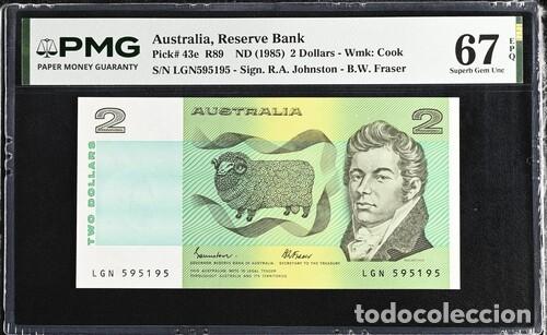 Billetes extranjeros: AUSTRALIA * BILLETE 2 DOLLARS 1985 * PMG-67 EPQ (IC-1501)