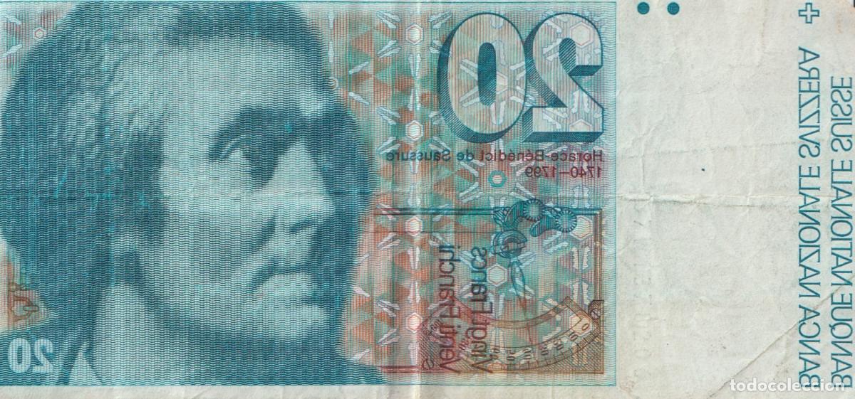 Billetes extranjeros: BILLETE 20 FRANCOS SUIZA