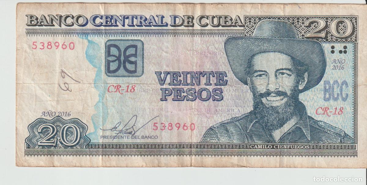 Billetes extranjeros: BILLETE 20 PESOS CUBA