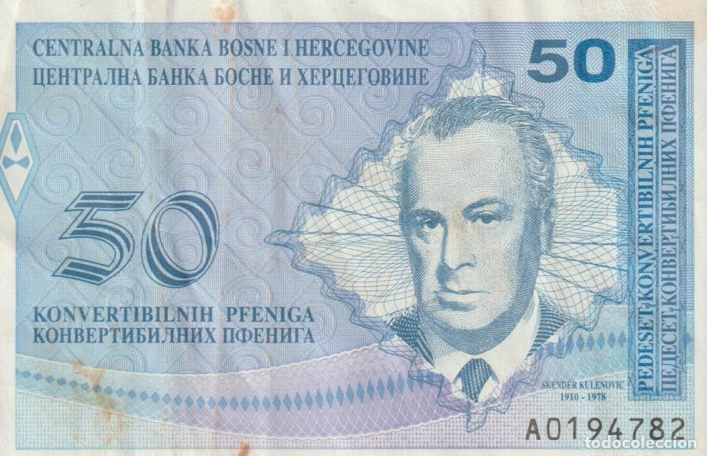 Billetes extranjeros: BILLETE 50 PFENING BOSNIA