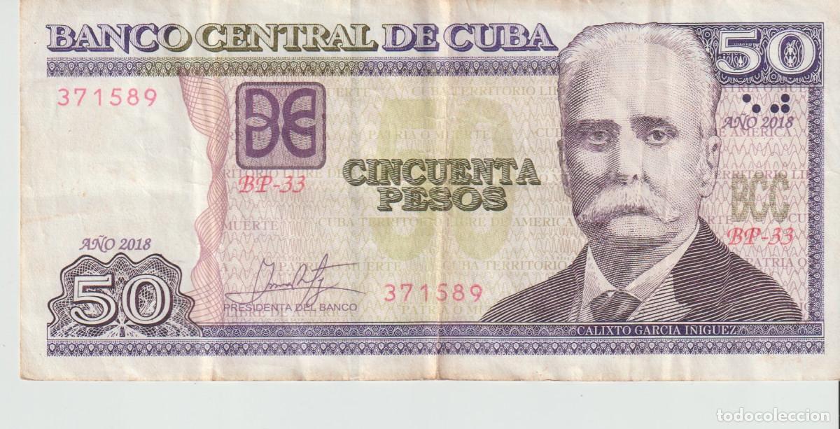 Billetes extranjeros: BILLETE 50 PESOS CUBA