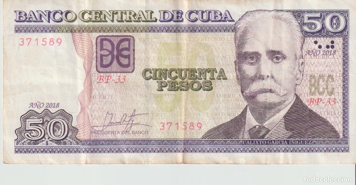 Billetes extranjeros: BILLETE 50 PESOS CUBA