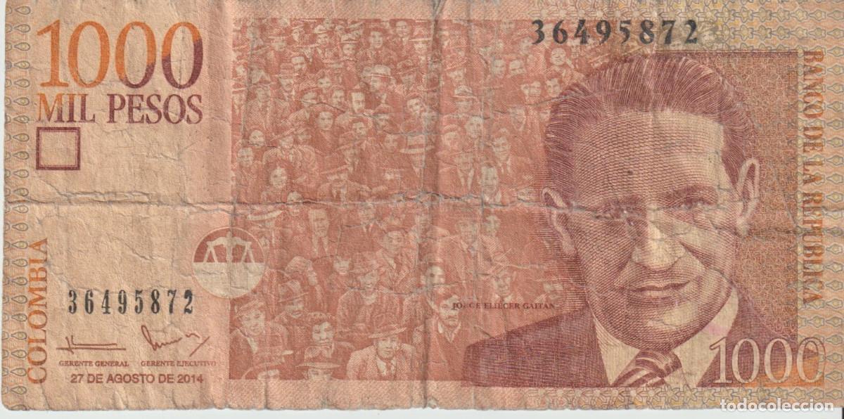 Billetes extranjeros: BILLETE 100 PESOS COLOMBIA