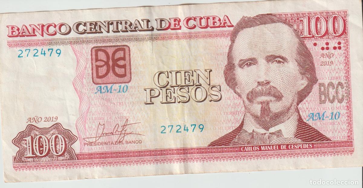 Billetes extranjeros: BILLETE 100 PESOS CUBA